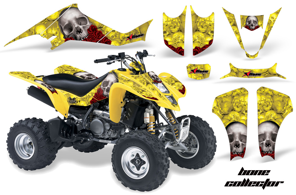 Suzuki LTZ 400 03-08 Graphics Bones Yellow